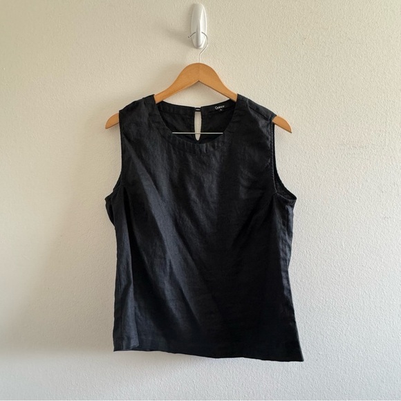 Quince Black European Linen Sleeveless Top size Large - Picture 7 of 15